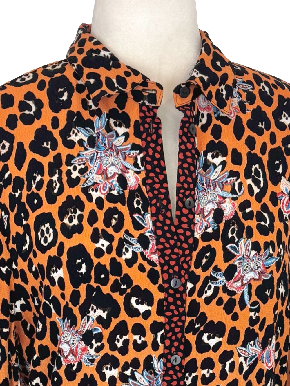 Esqualo animal and floral print shirt